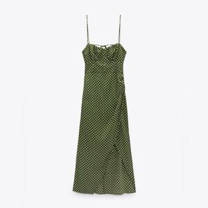 Zara Polka Dot Midi dress with open back